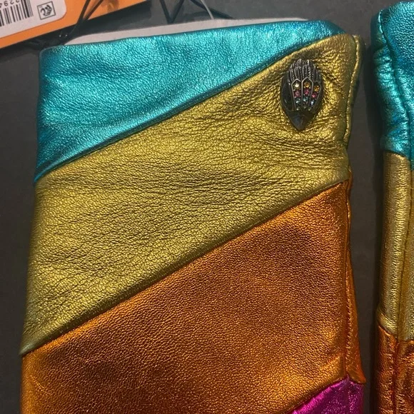 KURT GEIGER LONDON Rainbow Leather Gloves - Picture 5 of 10